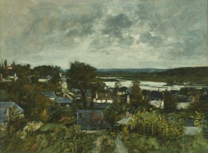 La Touques near Deauville - Eugene Louis Boudin