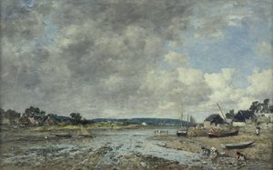 Paysage avec lavandières, 1873 - Eugene Louis Boudin