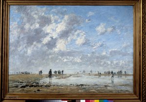 Marée basse à Étaples - Eugene Louis Boudin