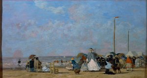 Sur la plage de Trouville - Eugene Louis Boudin