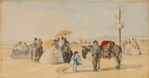Sur la plage, 1866 - Eugene Louis Boudin