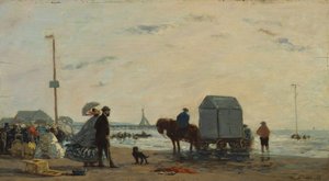 Sur la plage de Trouville - Eugene Louis Boudin