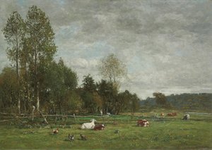 Pâturage près de Honfleur, 1864 - Eugene Louis Boudin
