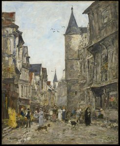 Rue Saint-Romain, Rouen - Eugene Louis Boudin