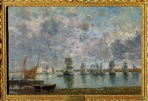Voiliers, bateaux de Camaret à Camaret-sur-Mer - Eugene Louis Boudin