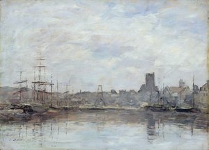 Matin de septembre : Port de Fécamp - Eugene Louis Boudin