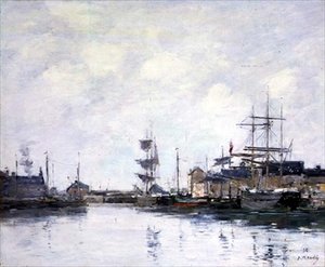 Le Bassin à Fécamp - Eugene Louis Boudin