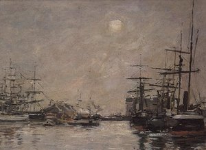 Le Bassin de la Barre, Le Havre - Eugene Louis Boudin
