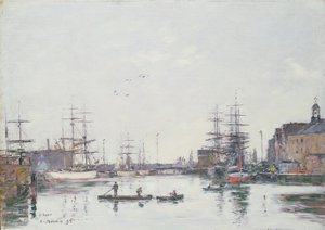 Le Bassin de la Barre, Le Havre, 1895 - Eugene Louis Boudin