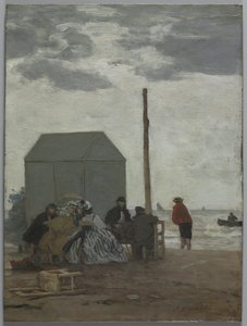 La plage de Deauville - Eugene Louis Boudin