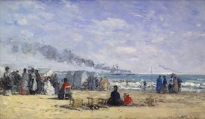 La plage de Trouville à l