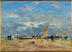 La jetée de Deauville - Eugene Louis Boudin