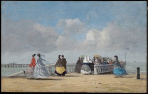 Le Quai de Trouville, 1864 - Eugene Louis Boudin