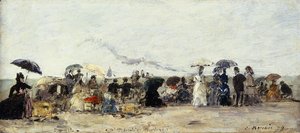 Trouville, Scène de Plage - Eugene Louis Boudin