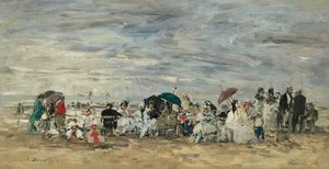 Trouville, Scène de plage - Eugene Louis Boudin