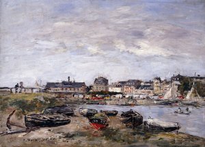 Trouville: Vue prise de Deauville, un jour de marché - Eugene Louis Boudin