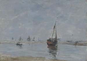 Trouville à marée basse, c.1888-95