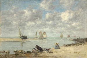 Blanchisseuse près de Trouville - Eugene Louis Boudin