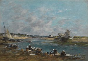 Lavandières sur un des bras de la Touques, 1866 - Eugene Louis Boudin