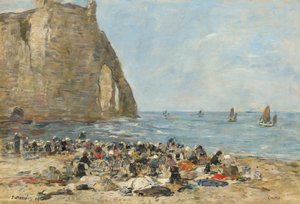 Blanchisseuses sur la plage d