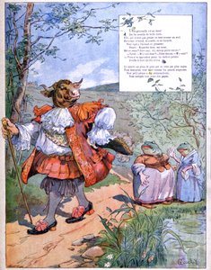 La Grenouille qui Voulait se Faire Aussi Grosse que le Bœuf, vers 1900 (gravure) - Eugene Louis Gillot