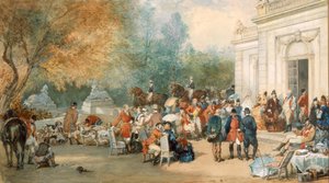 Petit-déjeuner de chasse en Angleterre, 1870 - Eugene Louis Lami
