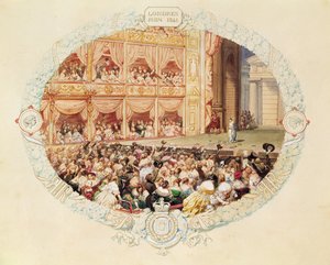 Intérieur du théâtre de Sa Majesté, fin de la saison de 1841 - Adieu Mlle Rachel - Eugene Louis Lami