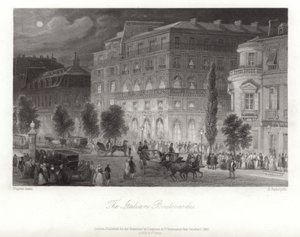 Les Boulevards Italiens - Eugene Louis Lami
