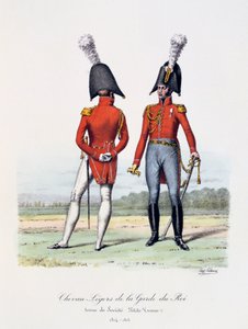 Chevau-Légers de la Garde du Roi, Tenue de Société et Petite Tenue, 1814-15 - Eugene Titeux