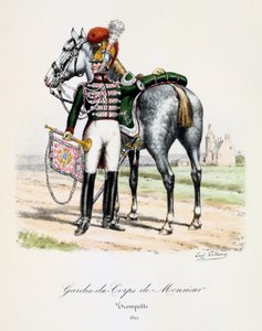 Gardes-du-Corps de Monsieur, Trompette, 1820 - Eugene Titeux