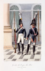 Gardes-du-Corps de Roi, Service de Château, 1814 - Eugene Titeux