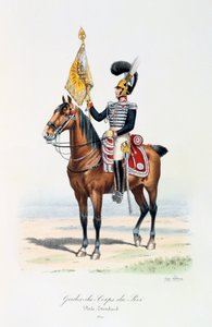 Gardes-du-Corps du Roi, Porte-étendard, 1820 - Eugene Titeux