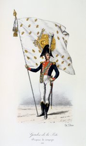 Gardes de la Porte, Drapeau de campagne, 1815 - Eugene Titeux