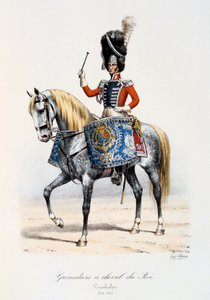 Grenadiers à Cheval du Roi, Timbalier, 1814-15 - Eugene Titeux