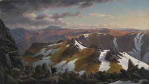 Vue nord-est depuis le sommet nord du mont Kosciusko, 1863