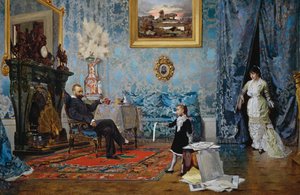 La famille Fabricci, vers 1880 - Eugenio Scomparini