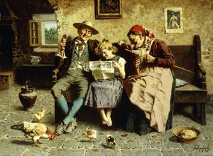 La Lecture des Nouvelles - Eugenio Zampighi
