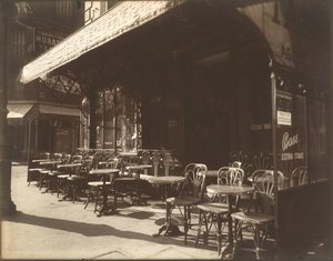 Café, Avenue de la Grande-Armée, 1924-1925 - Eugène Atget