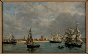 Le port de Camaret - Eugene Louis Boudin