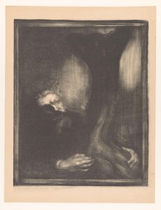 Portrait de Rodin avec une sculpture - Eugène Carrière