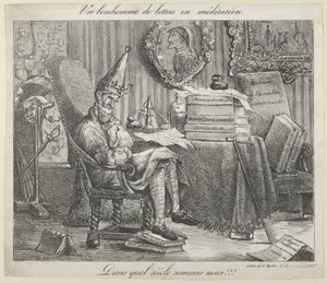 Un homme de lettres méditant, 1821 - Eugène Delacroix