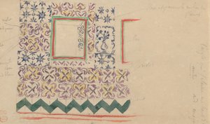 Un mur décoré de carreaux espagnols - Eugène Delacroix