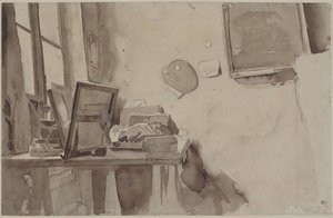 Un coin de studio, vers 1825