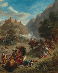 Arabes en escarmouche dans les montagnes - Eugène Delacroix