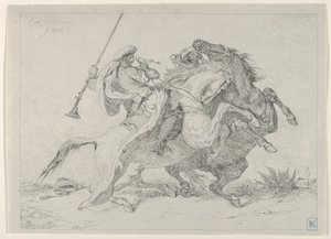 Collision de Cavaliers Maures, 1834 - Eugène Delacroix