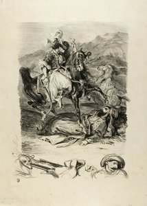 Combat entre Giaour et le Pacha - Eugène Delacroix