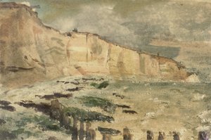 Les falaises de craie près de Dieppe - Eugène Delacroix