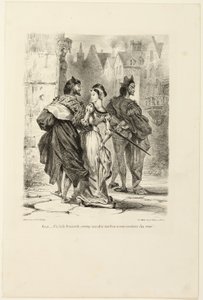 Faust essayant de séduire Marguerite, de Faust - Eugène Delacroix