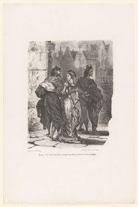 Faust tente de séduire Marguerite - Eugène Delacroix
