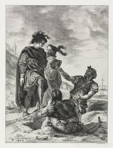 Hamlet et Horatio avec les fossoyeurs - Eugène Delacroix